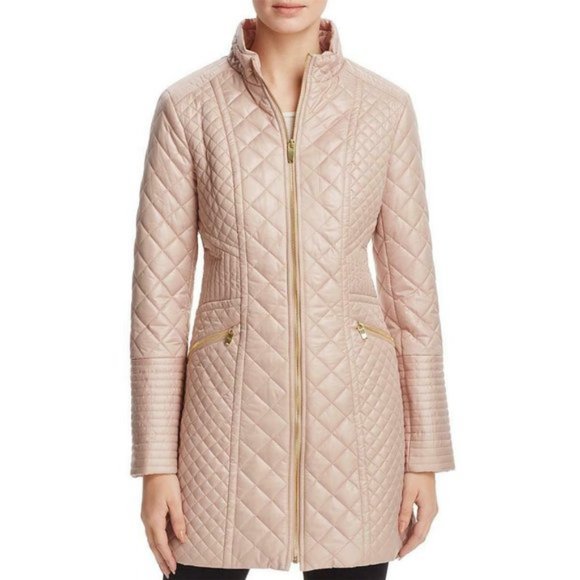 Via Spiga Jackets & Blazers - Via Spiga Womens Diamond Quilted Mid-Length Jacket
